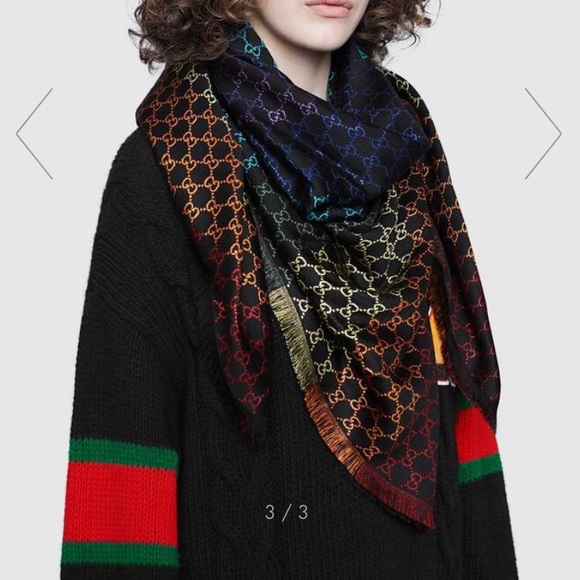 rainbow gucci scarf